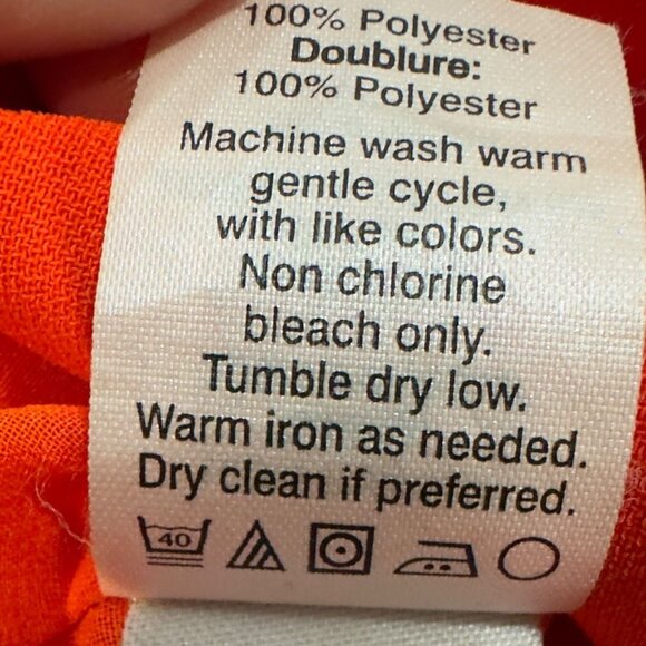 J.Crew Women's Orange Shift Dress Short Sleeve Front Keyhole Neck Size 4 - Picture 8 of 8